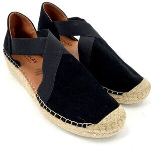 Fabiolas Black Suede Espadrille Flats - 37